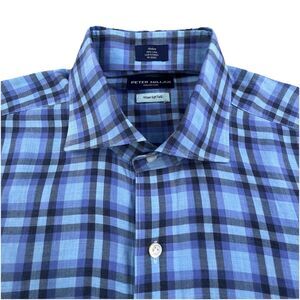 Peter Millar Collection Shirt Mens M Winter Soft Twill Cotton Lightweight Crown